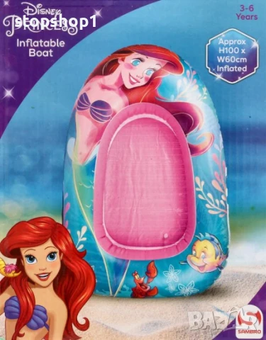 Надуваема лодка Disney Ариел принцеси 100х60 см 