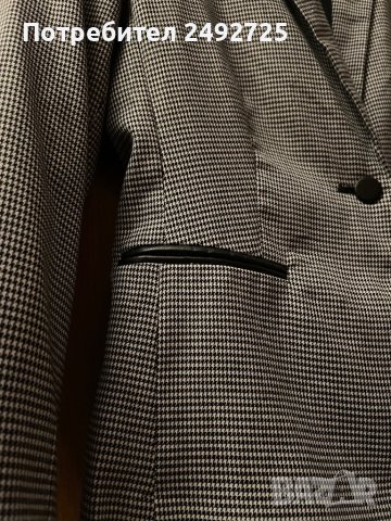 Сако черно бяло пепит размер М, снимка 1