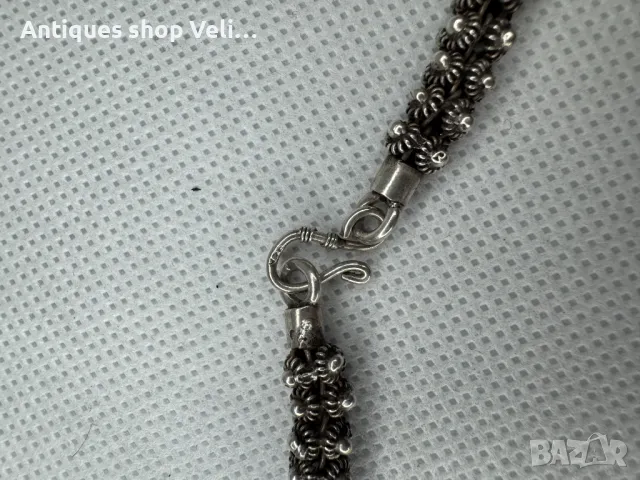 Сребърно колие и гривна в етно стил Филигран №6972, снимка 7 - Колиета, медальони, синджири - 50434277