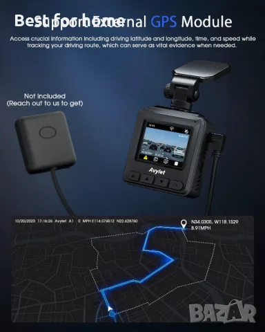 Видеорегистратор Avylet A1 Dash Cam Wi-Fi 2K, снимка 4 - Аксесоари и консумативи - 48460811