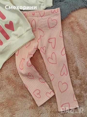 Детски памучни комплекти с клинче, за момиченца от 3г до 6г, снимка 4 - Детски комплекти - 52480781