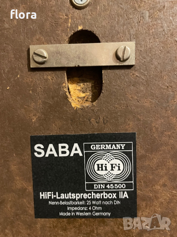 Тонколони SABA HiFi-Lautsprecherbox II А, снимка 12 - Тонколони - 43147347
