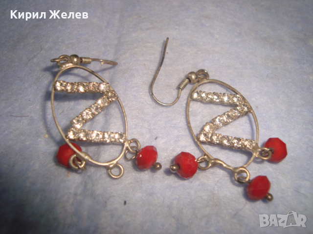 СРЕБРИСТИ ВИНТИДЖ РЕТЛО АРТ ОБЕЦИ с КРИСТАЛЧЕТА 26150, снимка 5 - Обеци - 36245926