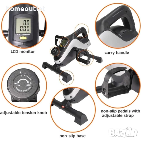 ПРОМОЦИЯ Мини велоергометър за тренировка на ръце и крака ERGOLIFE EDE09023, снимка 6 - Фитнес уреди - 52824089