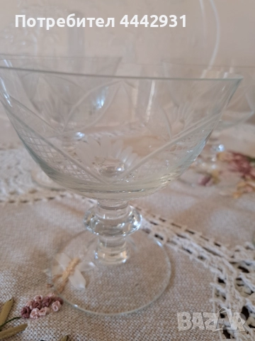 Кристални чаши, снимка 2 - Чаши - 51534276