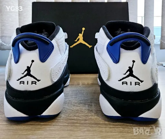 Air Jordan 6 rings white/game royal-black/size-45, снимка 6 - Маратонки - 48406598