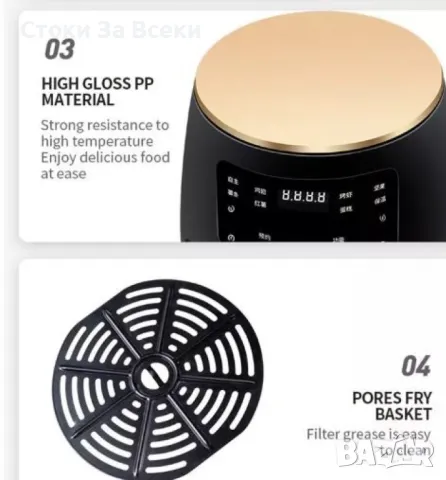 Еър фрайър - Здравословно и вкусно готвене с горещ въздух, снимка 14 - Фритюрници - 49628768