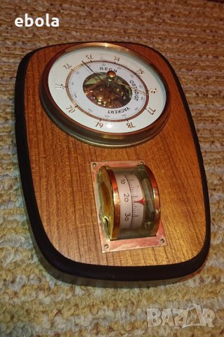Барометър и термометър , снимка 3 - Антикварни и старинни предмети - 35871062