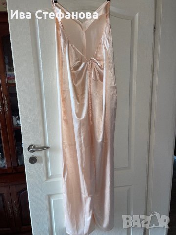 Нов ASOS 42 номер прасковен праскова бежово розов сатенен широк елегантен парти коктейлен гащеризон , снимка 7 - Гащеризони - 41704542