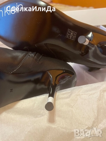 Calvin Klein черни боти н38, снимка 4 - Дамски боти - 51672923