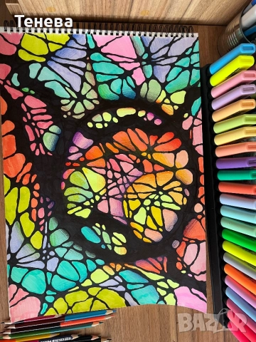 Абстрактна рисунка А3, снимка 2 - Картини - 51568784