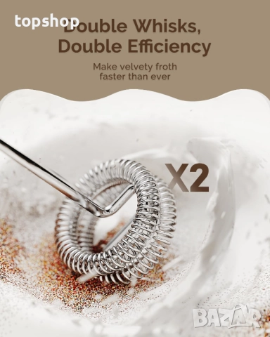 Maestri House Акумулаторен разпенител за мляко, LunaFro Mini ръчен електрически разпенител ..., снимка 5 - Други - 52794571