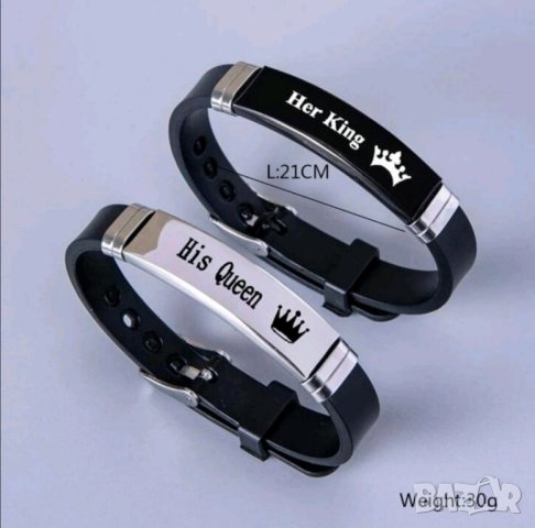 Гривни за двойки King Queen , снимка 4 - Гривни - 41763452