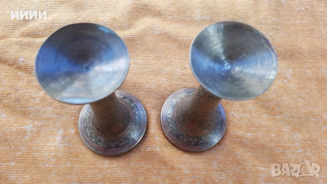 Месингова чаша 2 бр, снимка 4 - Антикварни и старинни предмети - 51866954