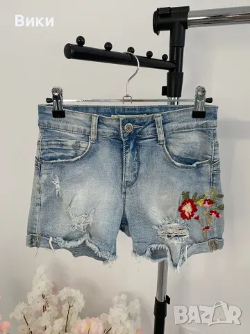 Къси дънки, размер ХS, снимка 6 - Къси панталони и бермуди - 49507674