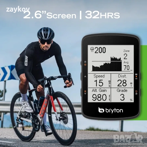 Bryton Rider 460 - 2.6-инчов LCD GPS велокомпютър, снимка 2 - Аксесоари за велосипеди - 53139576