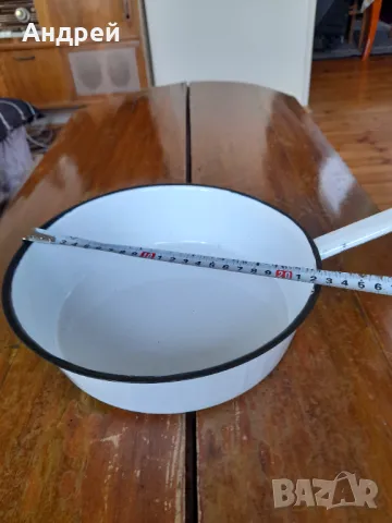 Стар емайлиран тиган #5, снимка 3 - Други ценни предмети - 50024358