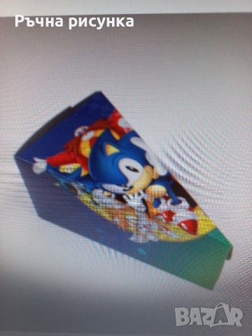 Парче за хартиена торта тема Соник,цена 0.70ст, снимка 1
