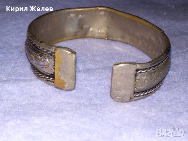 СТАРИННА ПОСРЕБРЕНА ТРАДИЦИОННО РЕТРО ОРНАМЕНТИРАНА РЕГУЛИРУЕМА ГРИВНА РЪЧНА ИЗРАБОТКА 10942, снимка 3 - Антикварни и старинни предмети - 41191931