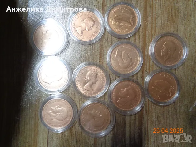 монети  отлични  1 пени  1930-1967г, снимка 2 - Нумизматика и бонистика - 50318626