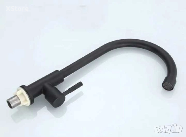 Кухненски въртящ се черен смесител, снимка 2 - Смесители - 52588558