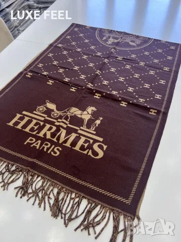 Hermes ⚜️ Louis Vuitton ⚜️ Burberry ⚜️Дамски Кашмирени Шалове , снимка 3 - Шалове - 56046118