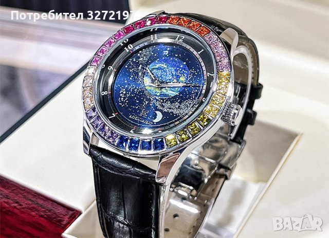 AOKULASIC-Дизайнерски Автоматичен,механичен часовник с въртящ се циферблат,водоустойчив, снимка 7 - Мъжки - 41684075