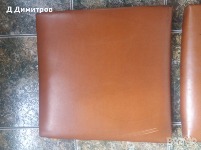 Стари кожени седалки за столове от 60те, снимка 3 - Антикварни и старинни предмети - 36296124
