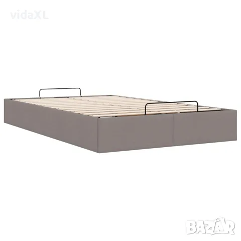 vidaXL Османска рамка за легло без матрак, таупе, 120x200 см, плат, снимка 9 - Спални и легла - 56146988