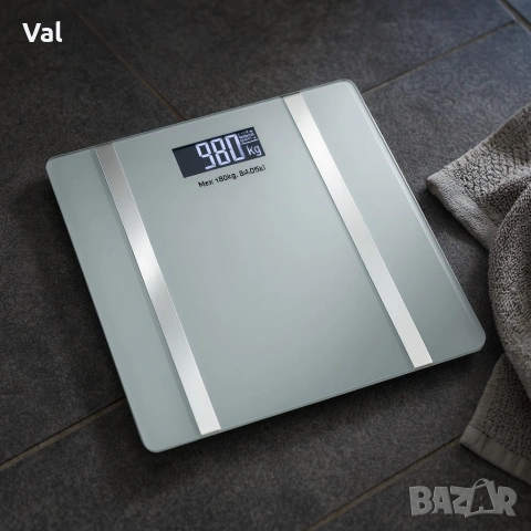 Дигитален кантар за тегло Rosberg R51650I, с Bluetooth, LCD екран, до 180кг, снимка 6 - Електронни везни - 53850024