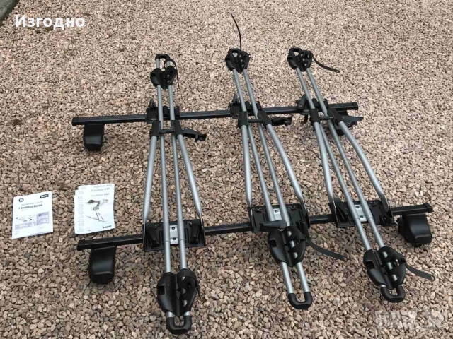 3 броя Thule Freeride 532 вело багажници за наоречни греди, снимка 3 - Аксесоари и консумативи - 53246574