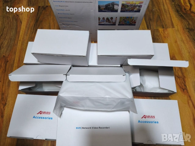 Продавам пълен комплект система с 8 камери за видеонаблюдение ANRAN AR-D6008. ЧИСТО НОВА, ТЕСТВАНА.., снимка 5 - Комплекти за видеонаблюдение - 51636488