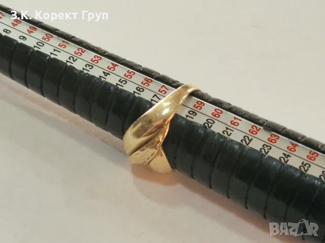 Дамски залтен пръстен 14К 585 / 2,70 гр., снимка 8 - Пръстени - 55848442