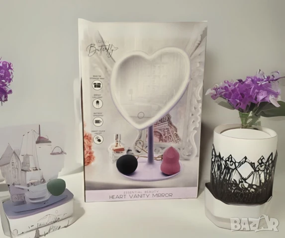 Стилно LED огледало за тоалетка с подсветка