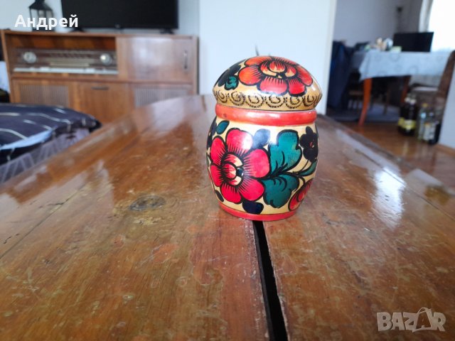 Стара дървена кутия Гъба