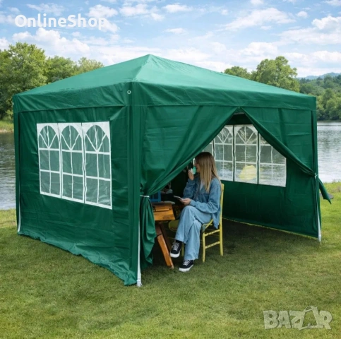 Парти шатра , 3х4 м, зелена, 9.22 kg, снимка 7 - Други стоки за дома - 53864429