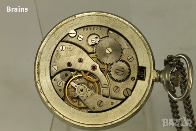 Джобнен Часовник Молния С Трите Грации USSR , снимка 8 - Антикварни и старинни предмети - 51193006