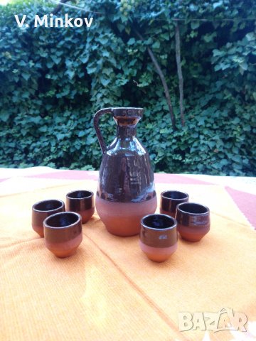 Битов керамичен сервиз за ракия