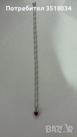 Нежно сребърно колие, снимка 5 - Колиета, медальони, синджири - 52679420