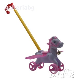 Буталка на конче с крила, играчка за бутане за бебета