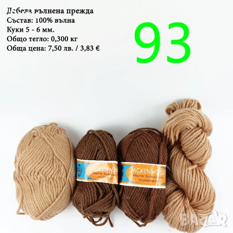 Евтини прежди в малки количества - нови и остатъци, снимка 8 - Други - 52029828