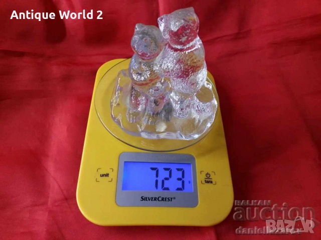 Шведско Преспапие , Статуетка Кристално Стъкло МЕЧЕТА, снимка 6 - Антикварни и старинни предмети - 53291036