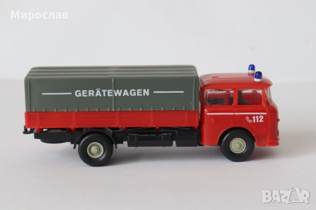 PERMOT H0 1/87 SKODA ШКОДА МАДАРА ЛИАЗ ПОЖАРНА КАМИОН МОДЕЛ, снимка 4 - Колекции - 53655163