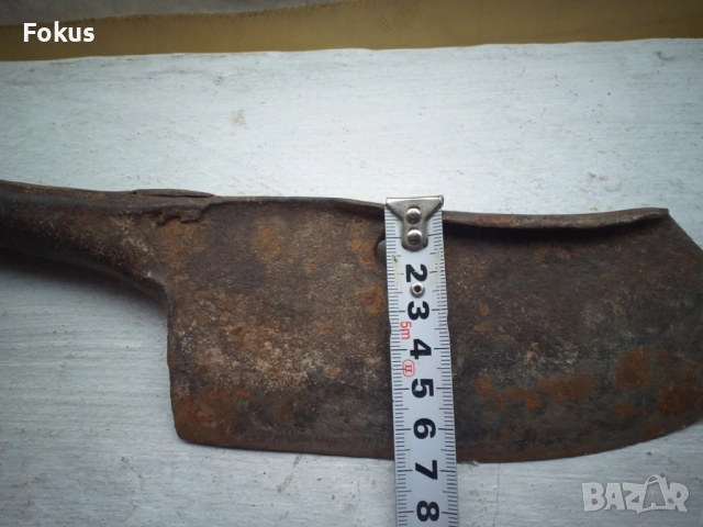 Стар масивен кован сатър, снимка 7 - Антикварни и старинни предмети - 53499100