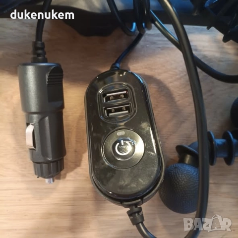 Двоен вентилатор за автомобил 12V/24V – USB & запалка, 360° ротация, 3 скорости, за задната седалка, снимка 11 - Аксесоари и консумативи - 52478186