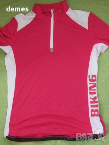 Дамска вело блуза BIKING електрик цвят размер M 40/42, снимка 2 - Спортни екипи - 50609335