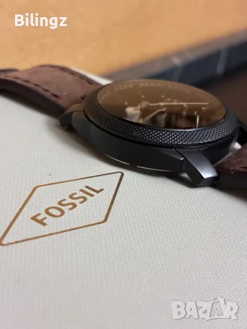 Оригинален мъжки часовник Fossil Machine с хронограф и гривна, кафяво с черно, като ново!, снимка 8 - Мъжки - 56122204