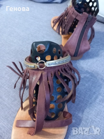 Дамски сандали естествена кожа номер 37, снимка 3 - Сандали - 51545370