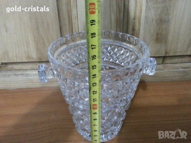 Кристална ледарка купа за лед Бохемия , снимка 4 - Антикварни и старинни предмети - 36017251