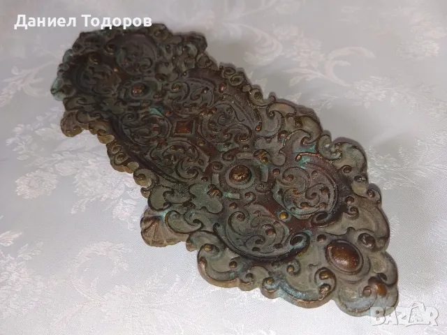Стара Медна Мастилница и Перодръжка, снимка 5 - Антикварни и старинни предмети - 48826457